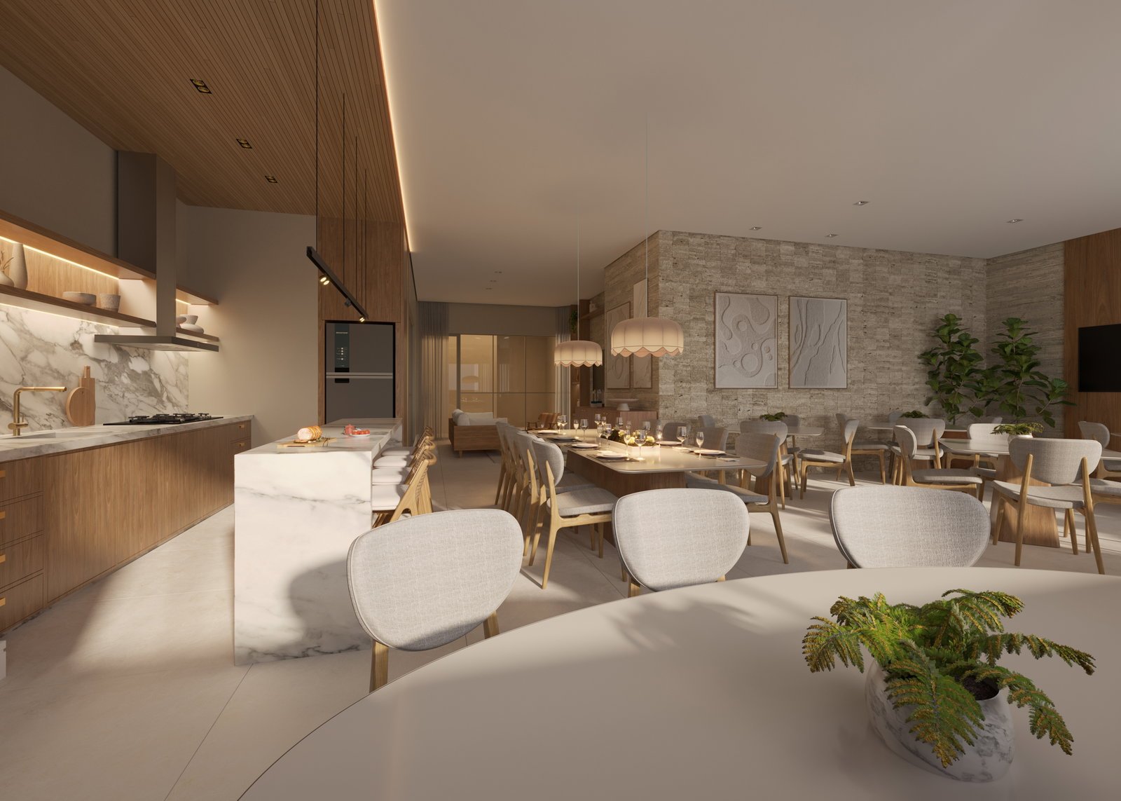 Tívoli Residence — salao de festas, Capitali Construtora, Balneário Perequê, Porto Belo SC
