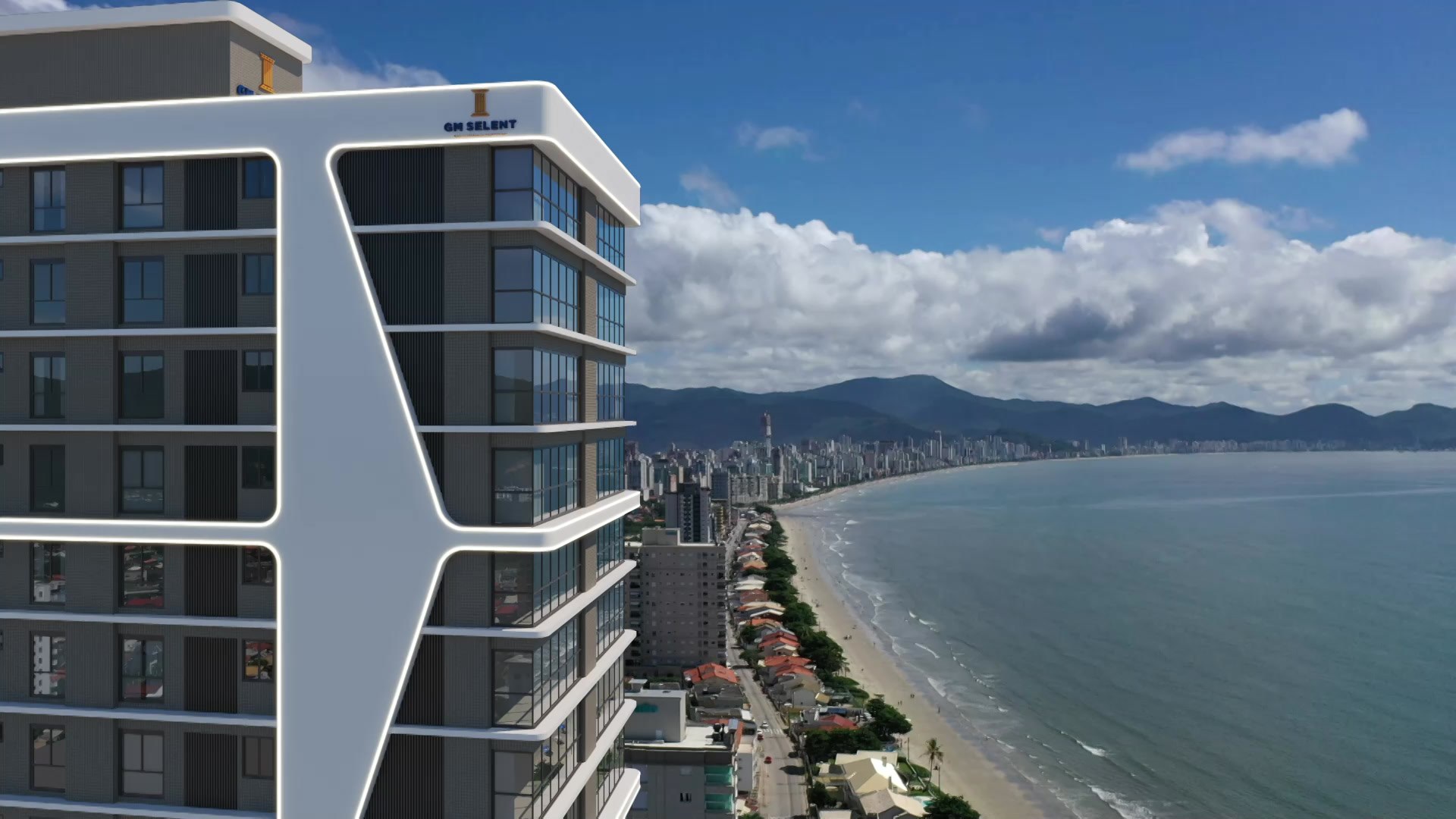 Torre Di Giuseppe — com vista aérea da praia do Perequê, GM Selent Empreendimentos, Porto Belo SC Torre Di Giuseppe — com vista aérea da praia do Perequê, GM Selent Empreendimentos, Porto Belo SC