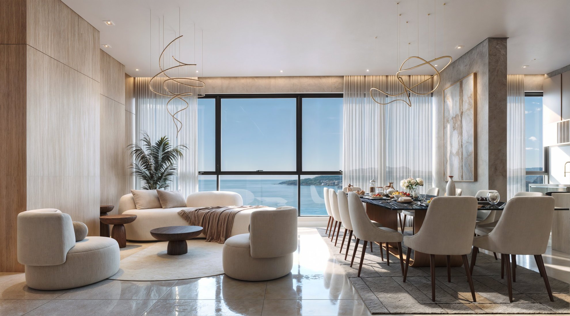 Triton Skyhomes — living penthouse cam a 2, Montclass Empreendimentos, Balneário Perequê, Porto Belo SC Triton Skyhomes — living penthouse cam a 2, Montclass Empreendimentos, Balneário Perequê, Porto Belo SC