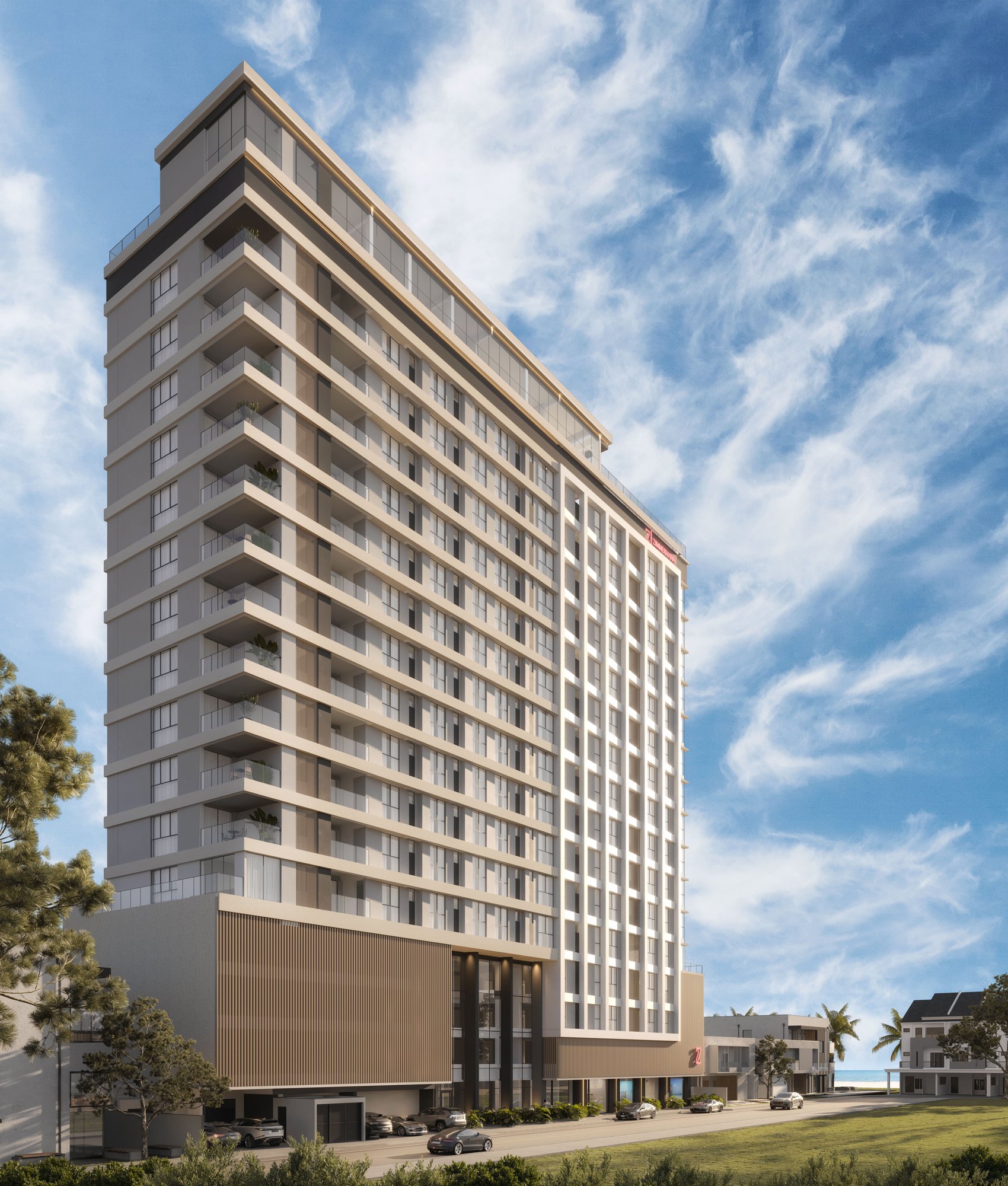 Unic — fachada e renders, Construtora Zimmermann, Balneário Perequê, Porto Belo SC