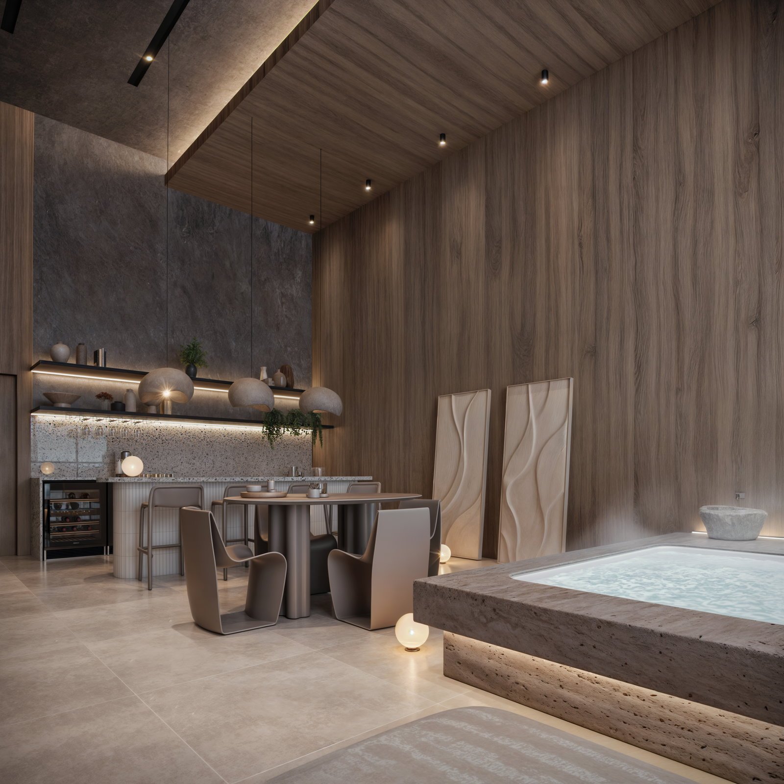 Vellum — render leprime velum loung gourmet 4, Le Prime Empreendimentos, Balneário Perequê, Porto Belo SC Vellum — render leprime velum loung gourmet 4, Le Prime Empreendimentos, Balneário Perequê, Porto Belo SC