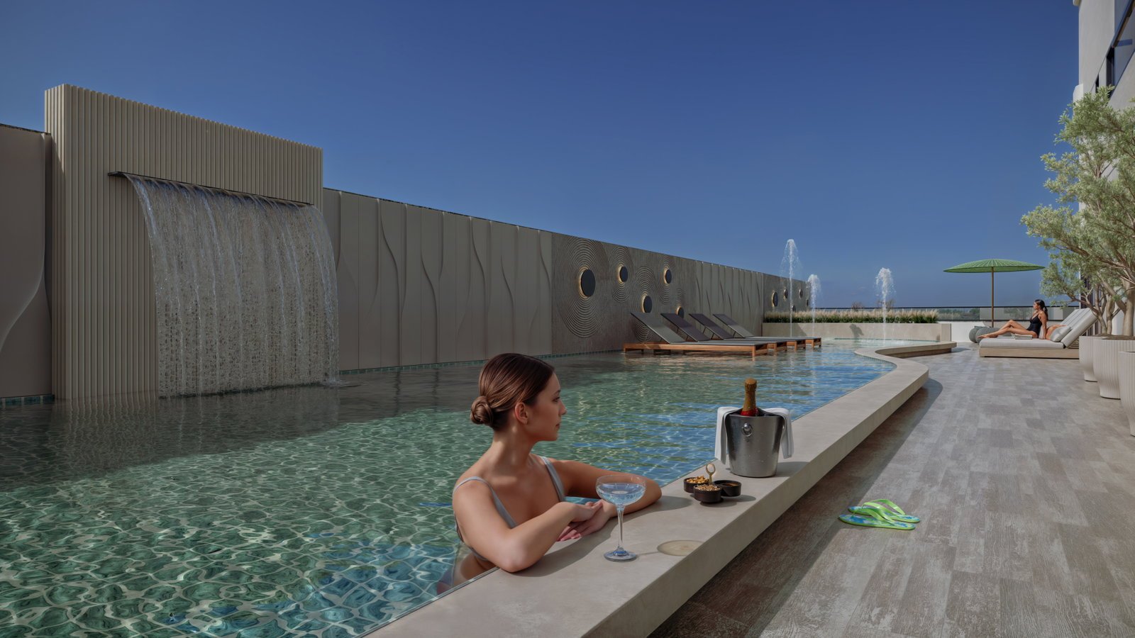 Vellum — render leprime velum piscina diurna, Le Prime Empreendimentos, Balneário Perequê, Porto Belo SC Vellum — render leprime velum piscina diurna, Le Prime Empreendimentos, Balneário Perequê, Porto Belo SC