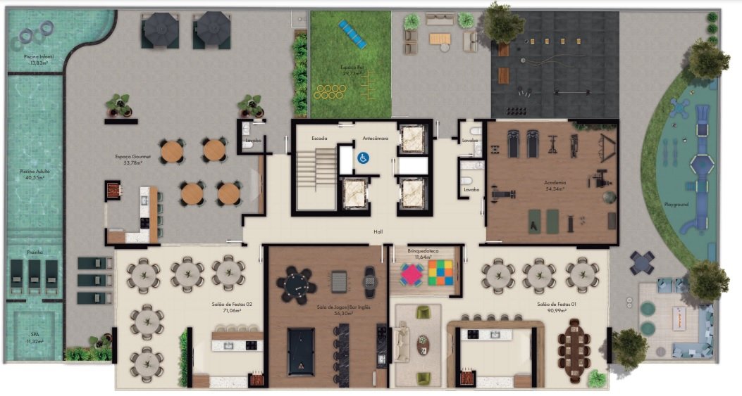 Victoria Residence — lazer, S. Cavilha Empreendimentos, Balneário Perequê, Porto Belo SC