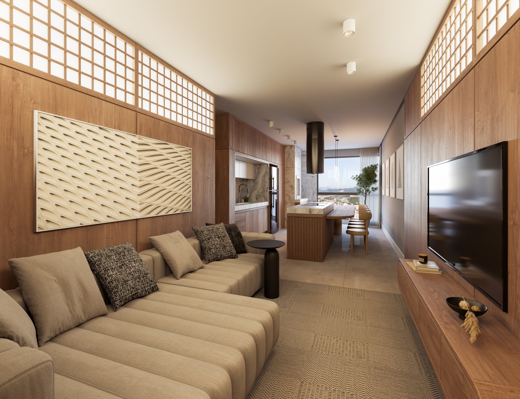 Victoria Residence — living tipo rf, S. Cavilha Empreendimentos, Balneário Perequê, Porto Belo SC