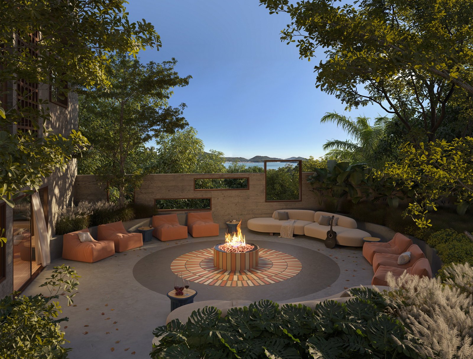 Vieiras — fire place, Ars Kammer, Vila Nova, Porto Belo SC