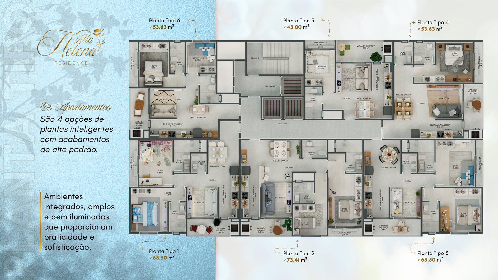 Villa Helena Residence — Planta humanizada, Staff, Balneário Perequê, Porto Belo SC