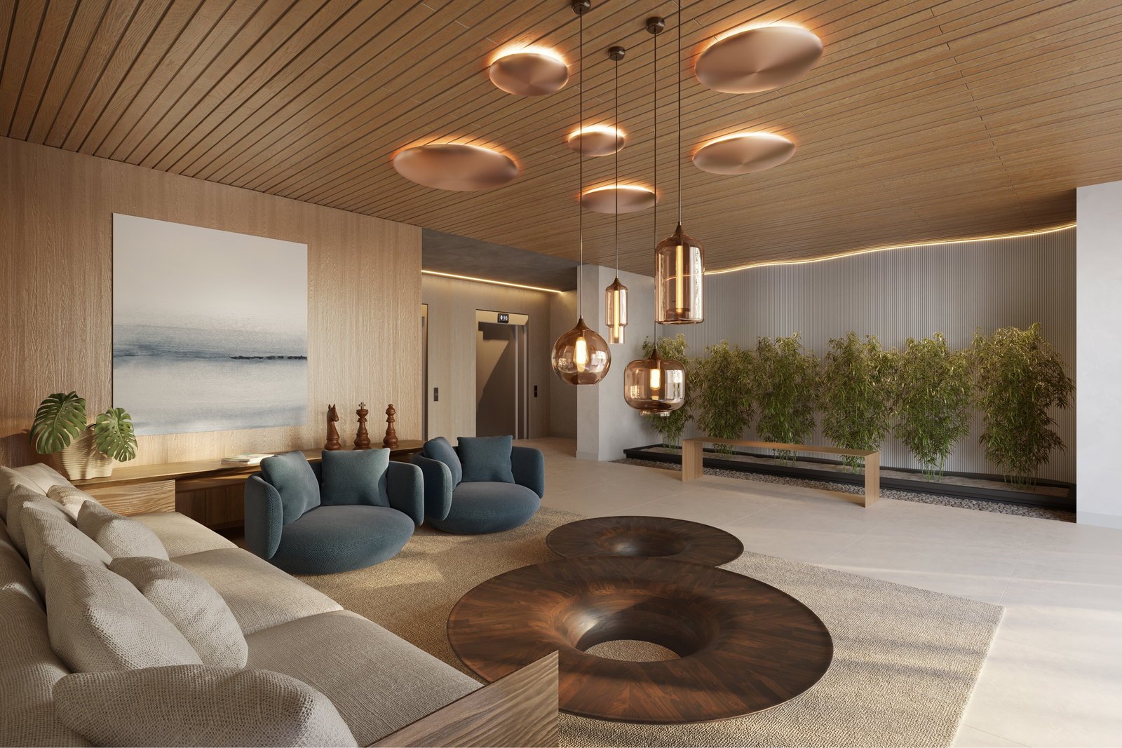 Villa Lobos Residencial — hall, Brasin Empreendimentos, Balneário Perequê, Porto Belo SC