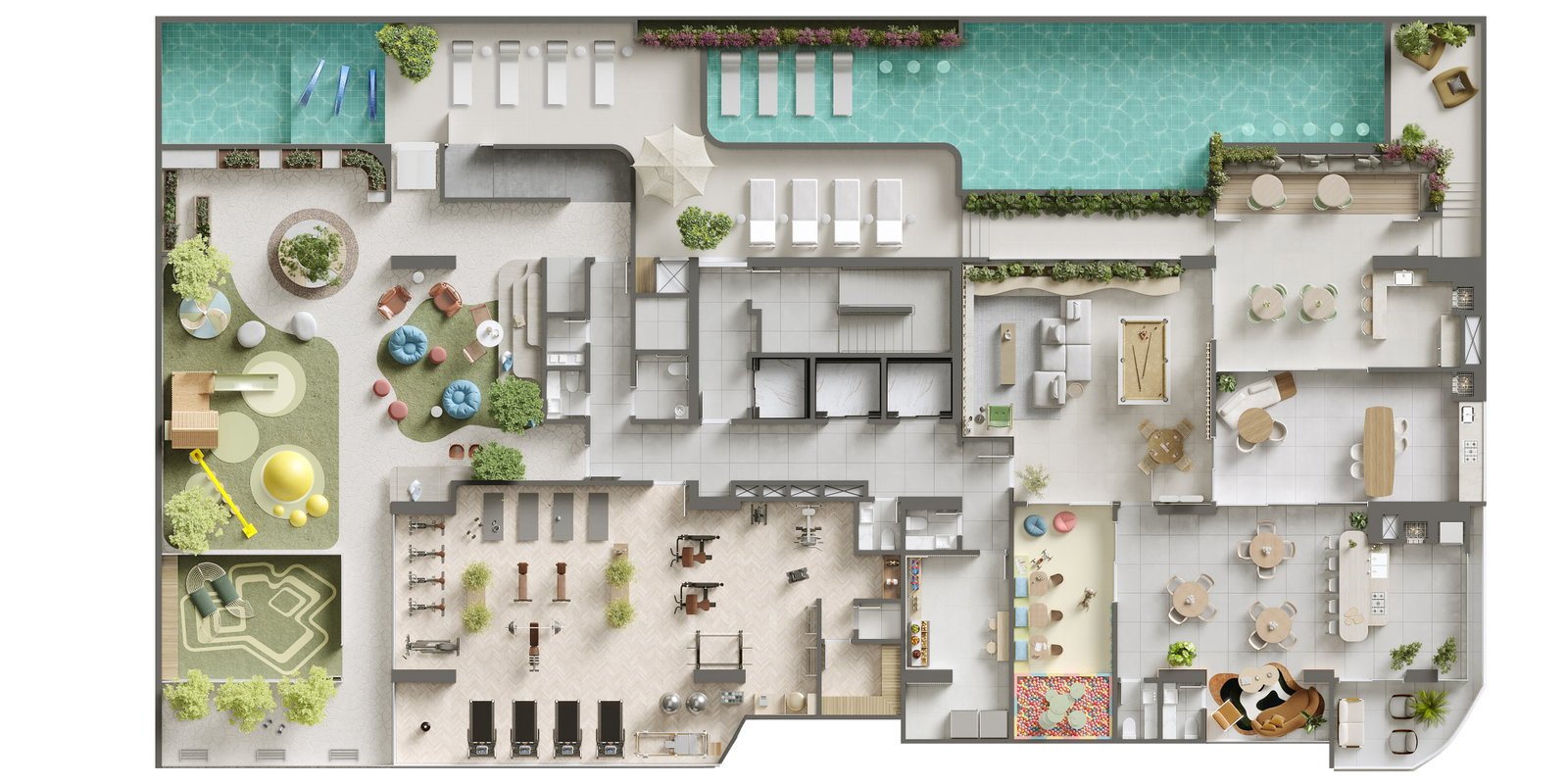 Villa Lobos Residencial — pavimento lazer, Brasin Empreendimentos, Balneário Perequê, Porto Belo SC
