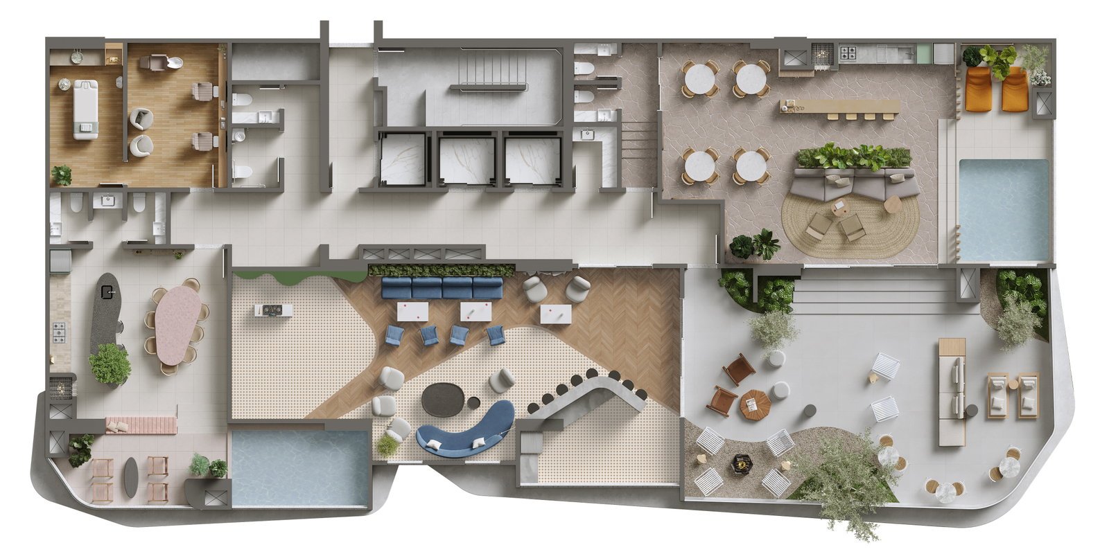 Villa Lobos Residencial — pavimento rooftop, Brasin Empreendimentos, Balneário Perequê, Porto Belo SC