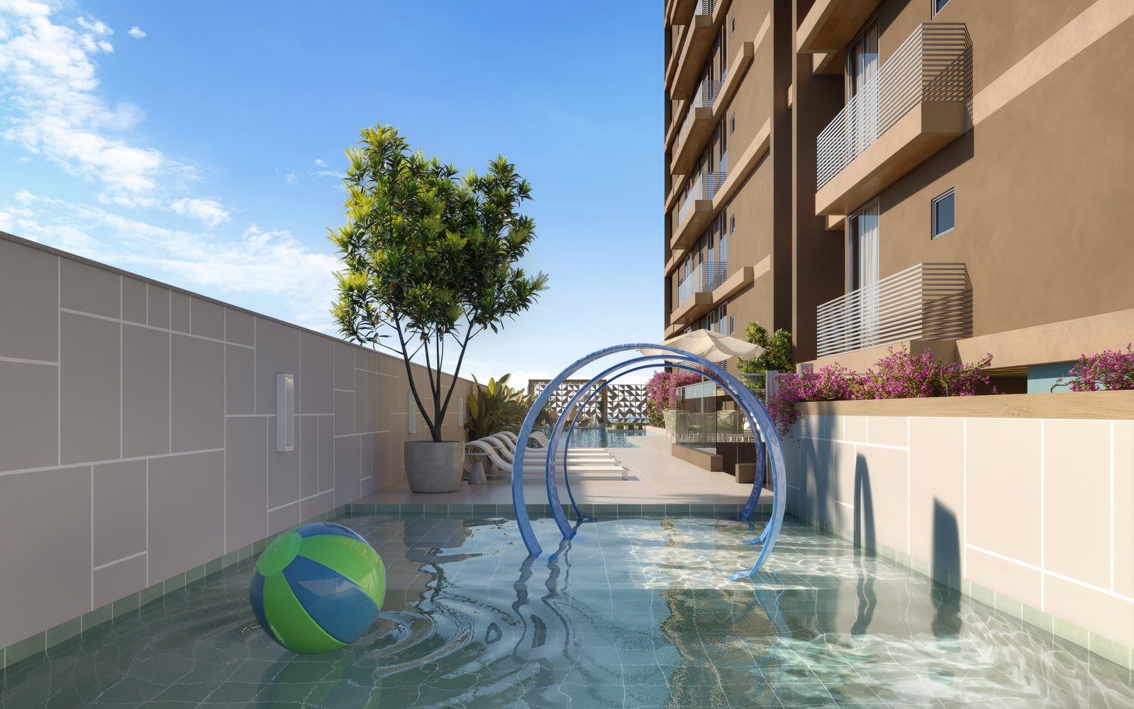 Villa Lobos Residencial — piscina infantil, Brasin Empreendimentos, Balneário Perequê, Porto Belo SC