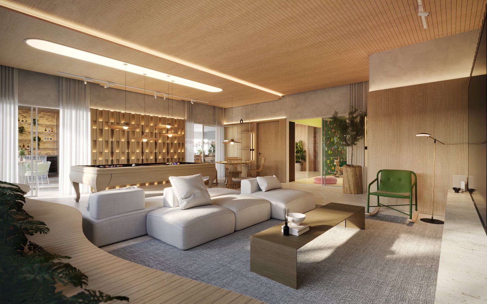 Villa Lobos Residencial — sala jogos, Brasin Empreendimentos, Balneário Perequê, Porto Belo SC