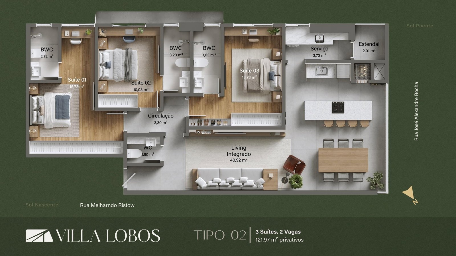 Villa Lobos Residencial — tipologia2, Brasin Empreendimentos, Balneário Perequê, Porto Belo SC