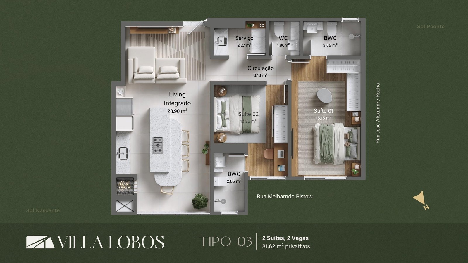 Villa Lobos Residencial — tipologia3, Brasin Empreendimentos, Balneário Perequê, Porto Belo SC