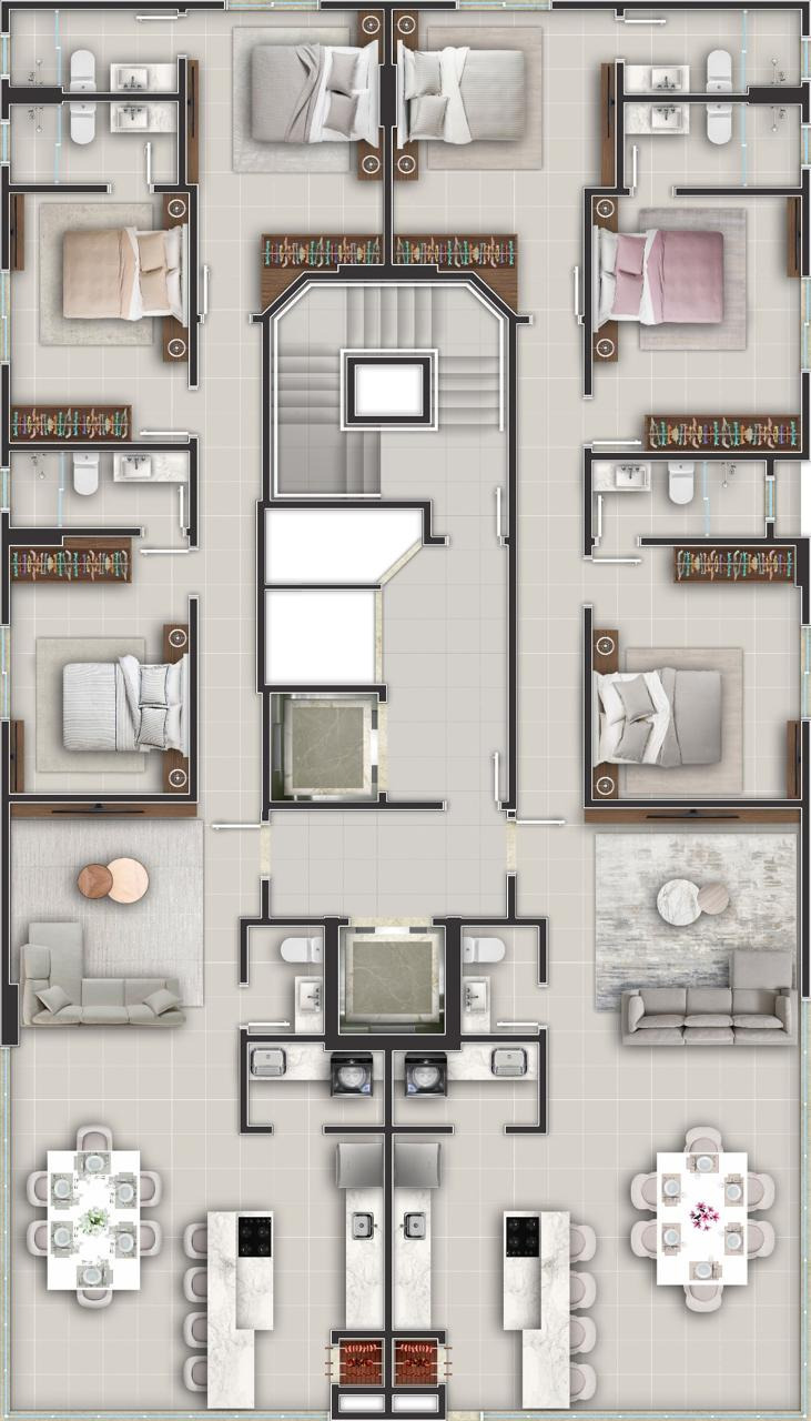 Villa Montemerano — Planta do pavimento tipo, Justus, Balneário Perequê, Porto Belo SC Villa Montemerano — Planta do pavimento tipo, Justus, Balneário Perequê, Porto Belo SC