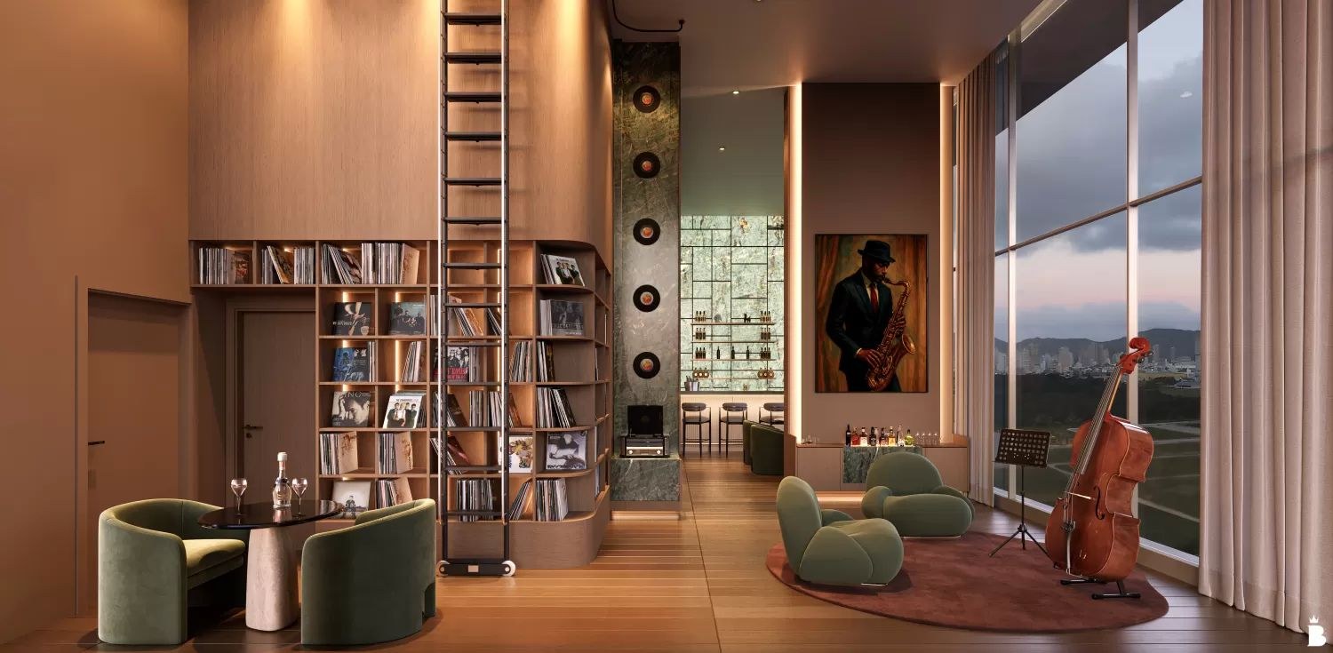 Vivapark Vitta 27 - Torre 2 — biblioteca e sala de música, Vivapark Vokkan, Porto Belo SC Vivapark Vitta 27 - Torre 2 — biblioteca e sala de música, Vivapark Vokkan, Porto Belo SC
