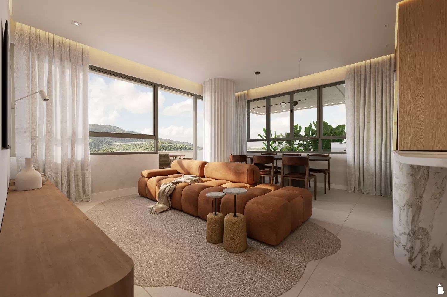 Vivapark Vitta 27 - Torre 2 — living do apartamento, Vivapark Vokkan, Porto Belo SC Vivapark Vitta 27 - Torre 2 — living do apartamento, Vivapark Vokkan, Porto Belo SC