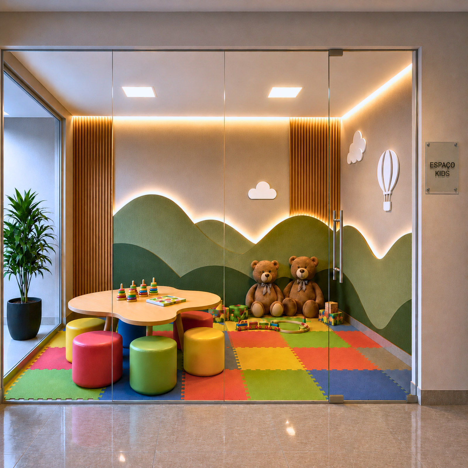 Volt Tower — área kids, Mauser Construtora, Balneário Perequê, Porto Belo SC