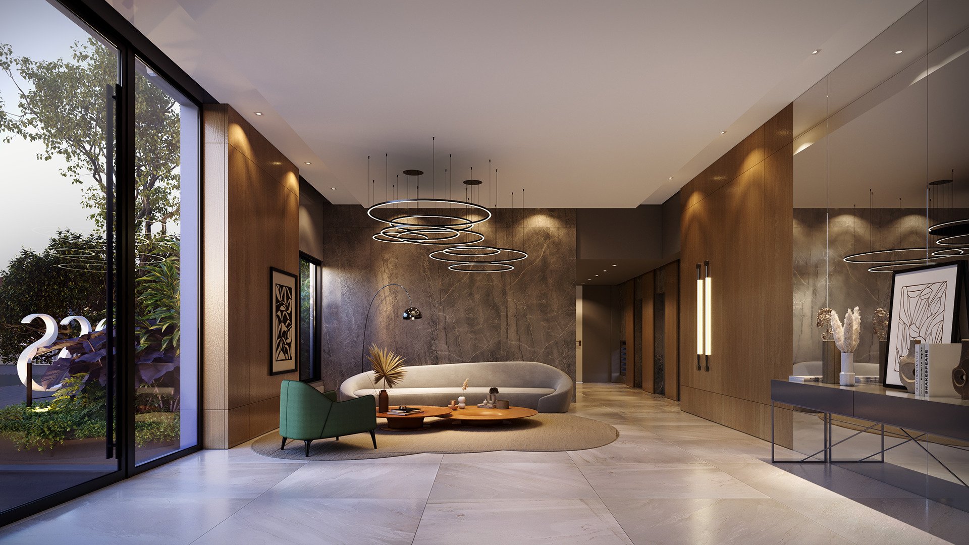 Voss Residence — hall full hd, Grupo Lumis, Balneário Perequê, Porto Belo SC Voss Residence — hall full hd, Grupo Lumis, Balneário Perequê, Porto Belo SC
