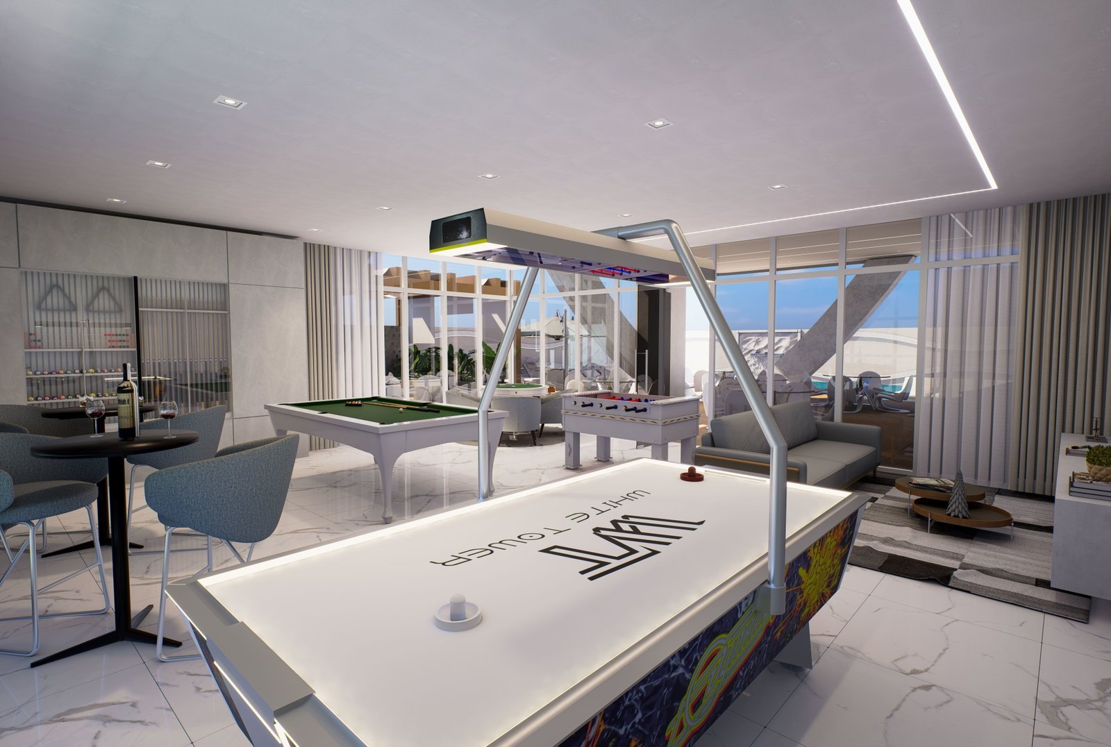 White Tower — sala de jogos, LG Empreendimentos, Balneário Perequê, Porto Belo SC White Tower — sala de jogos, LG Empreendimentos, Balneário Perequê, Porto Belo SC