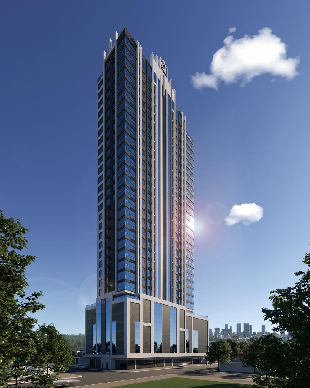 Zenith Tower — fachada da torre de dia — Eminence Construtora, Porto Belo SC