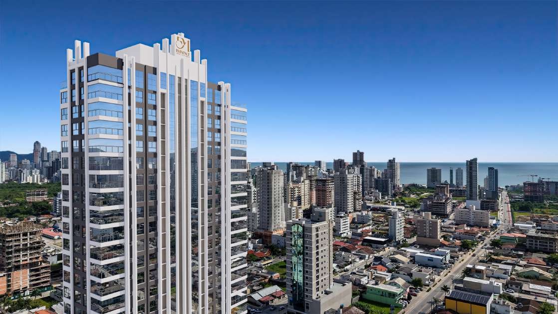 Zenith Tower — torre e entorno em vista aérea panorâmica