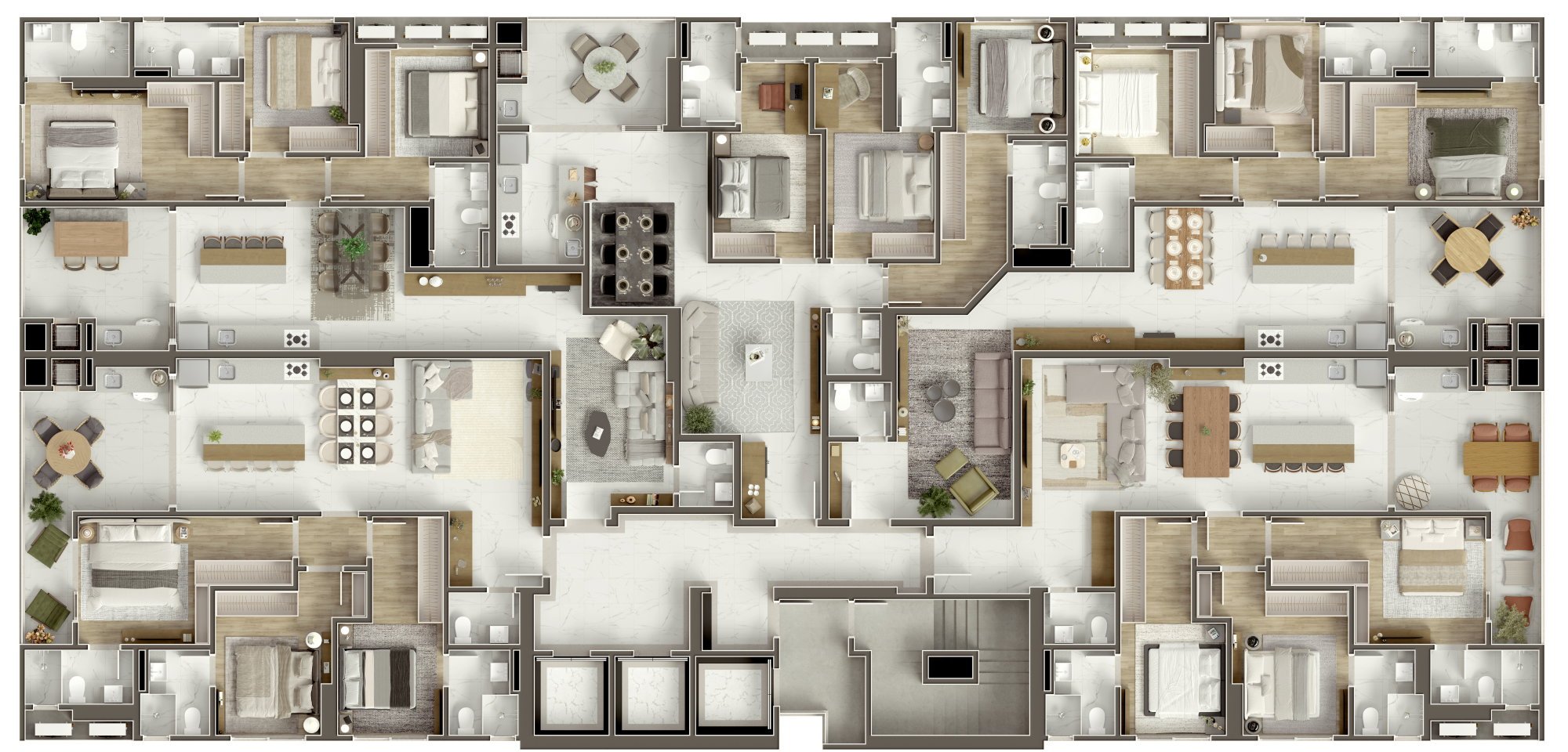 Alameda Perequê — planta e tipologias 2, Odeza Empreendimentos, Balneário Perequê, Porto Belo SC Alameda Perequê — planta e tipologias 2, Odeza Empreendimentos, Balneário Perequê, Porto Belo SC