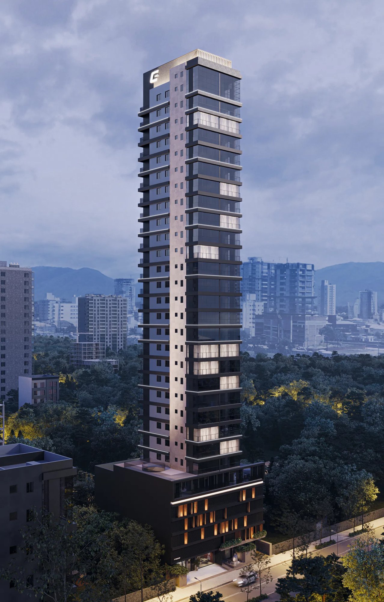 Arbor — fachada, Cadore Incorporadora, Balneário Perequê, Porto Belo SC