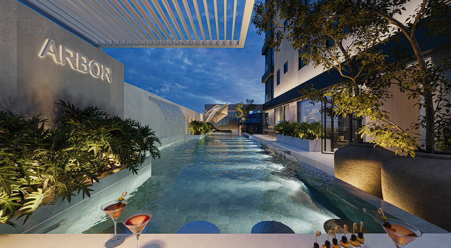Arbor — fachada e renders 7, Cadore Incorporadora, Balneário Perequê, Porto Belo SC Arbor — fachada e renders 7, Cadore Incorporadora, Balneário Perequê, Porto Belo SC