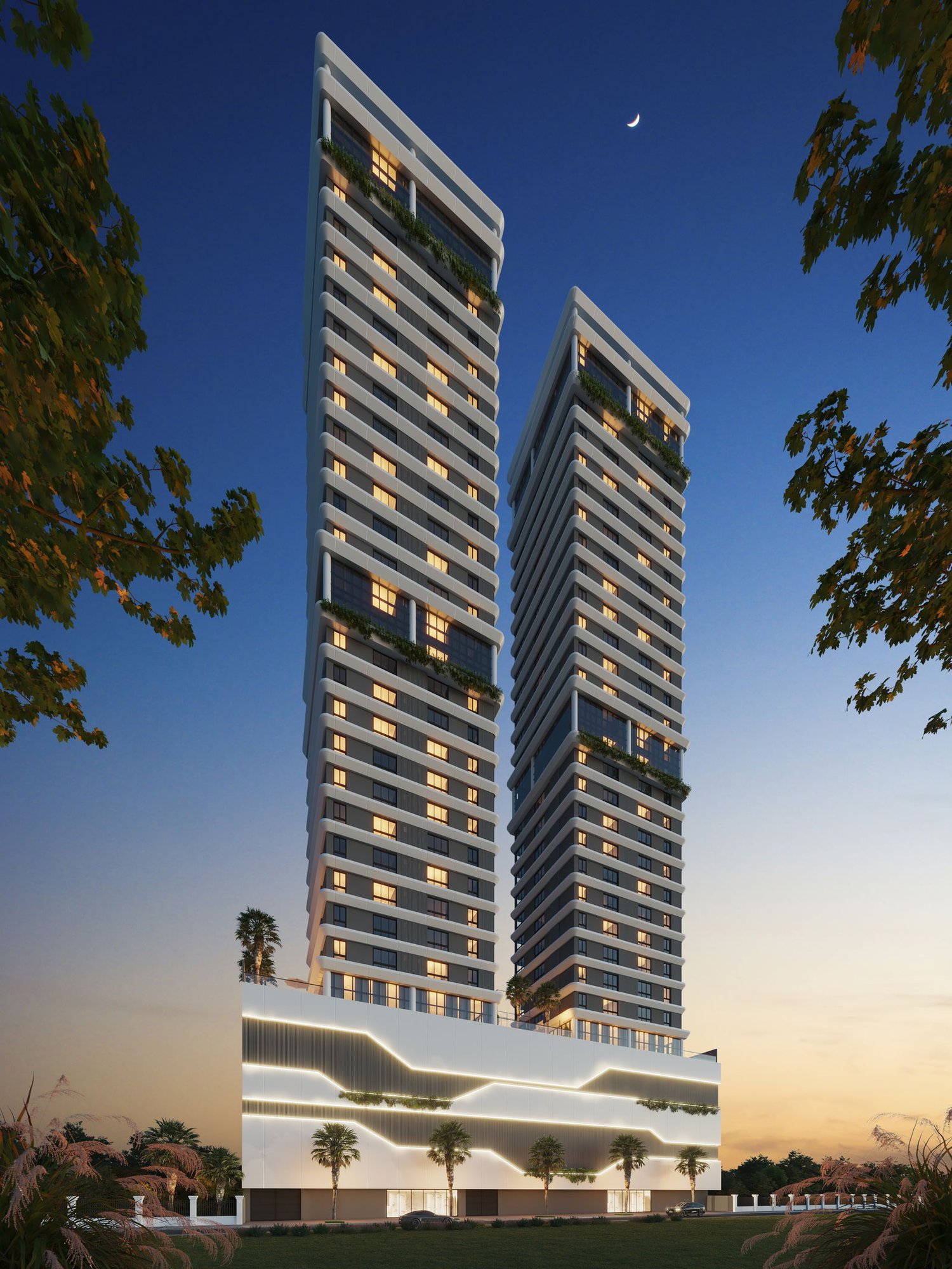 Axion Towers — fachada, Sanmar Empreendimentos, Vila Nova, Porto Belo SC