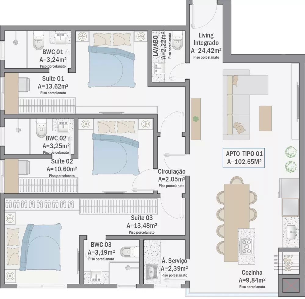Bali Home Club — fachada e renders 3, Maxces, Balneário Perequê, Porto Belo SC