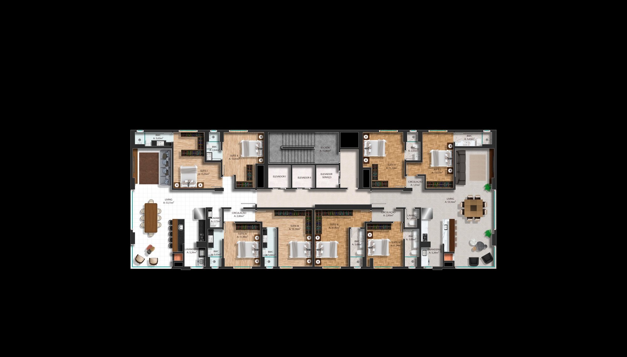 Bless Tower Residence — planta e tipologias 5, A+ Empreendimentos, Balneário Perequê, Porto Belo SC Bless Tower Residence — planta e tipologias 5, A+ Empreendimentos, Balneário Perequê, Porto Belo SC