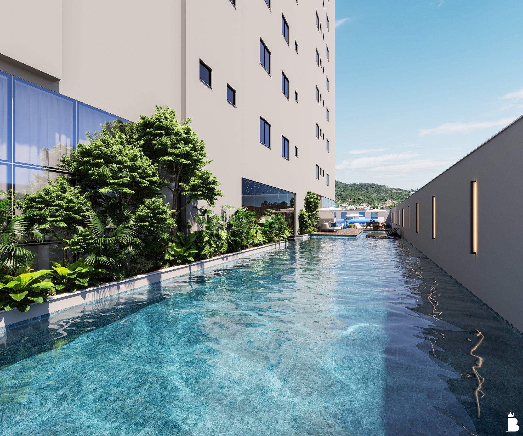 Blue Building — fachada e renders 7, MC Construtora e Incorporadora, Balneário Perequê, Porto Belo SC Blue Building — fachada e renders 7, MC Construtora e Incorporadora, Balneário Perequê, Porto Belo SC