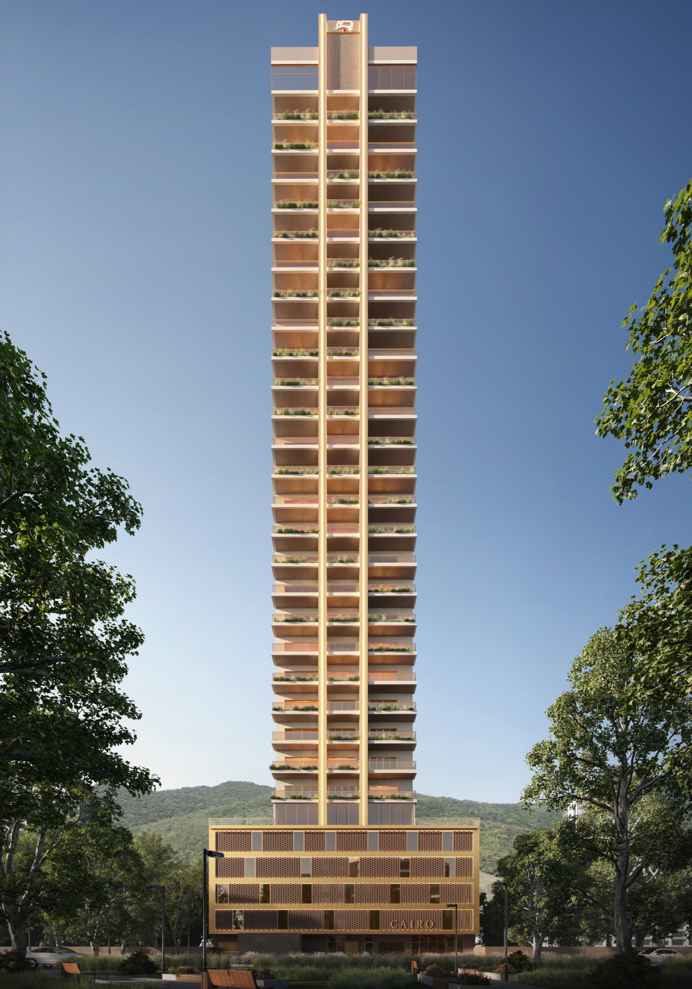 Cairo Tower — fachada e renders 1, AR Incorporadora, Vila Nova, Porto Belo SC Cairo Tower — fachada e renders 1, AR Incorporadora, Vila Nova, Porto Belo SC
