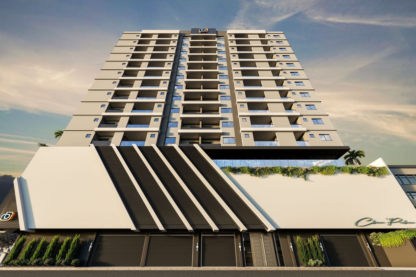 Clara Palace — fachada e renders, RB Incorporadora, Balneário Pereque, Porto Belo SC