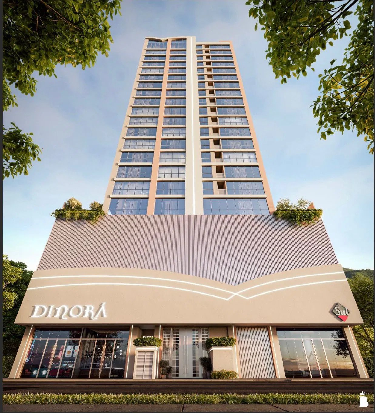 Dinorá — fachada, Sul Construtora, Balneário Perequê, Porto Belo SC