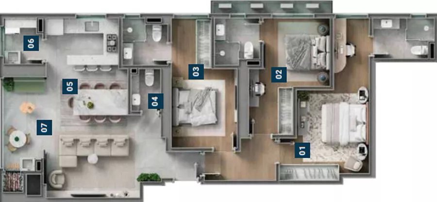 Electra — fachada e renders 3, Thozen, Porto Belo SC