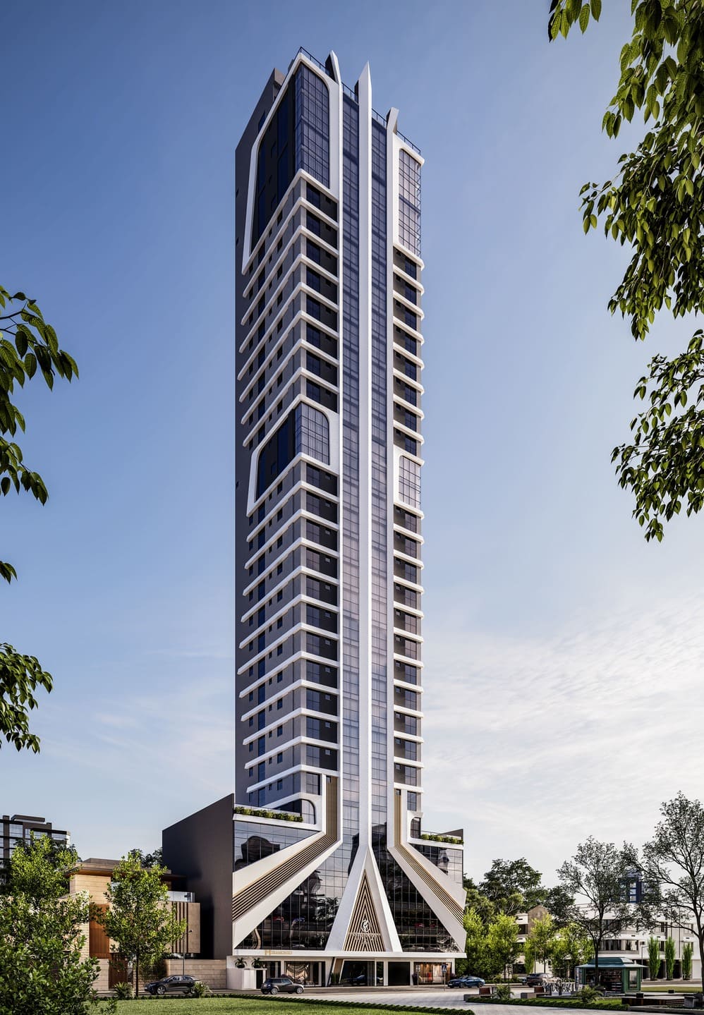 Firenze Tower — fachada e renders 1, Tramonto Empreendimentos, Balneário Perequê, Porto Belo SC Firenze Tower — fachada e renders 1, Tramonto Empreendimentos, Balneário Perequê, Porto Belo SC