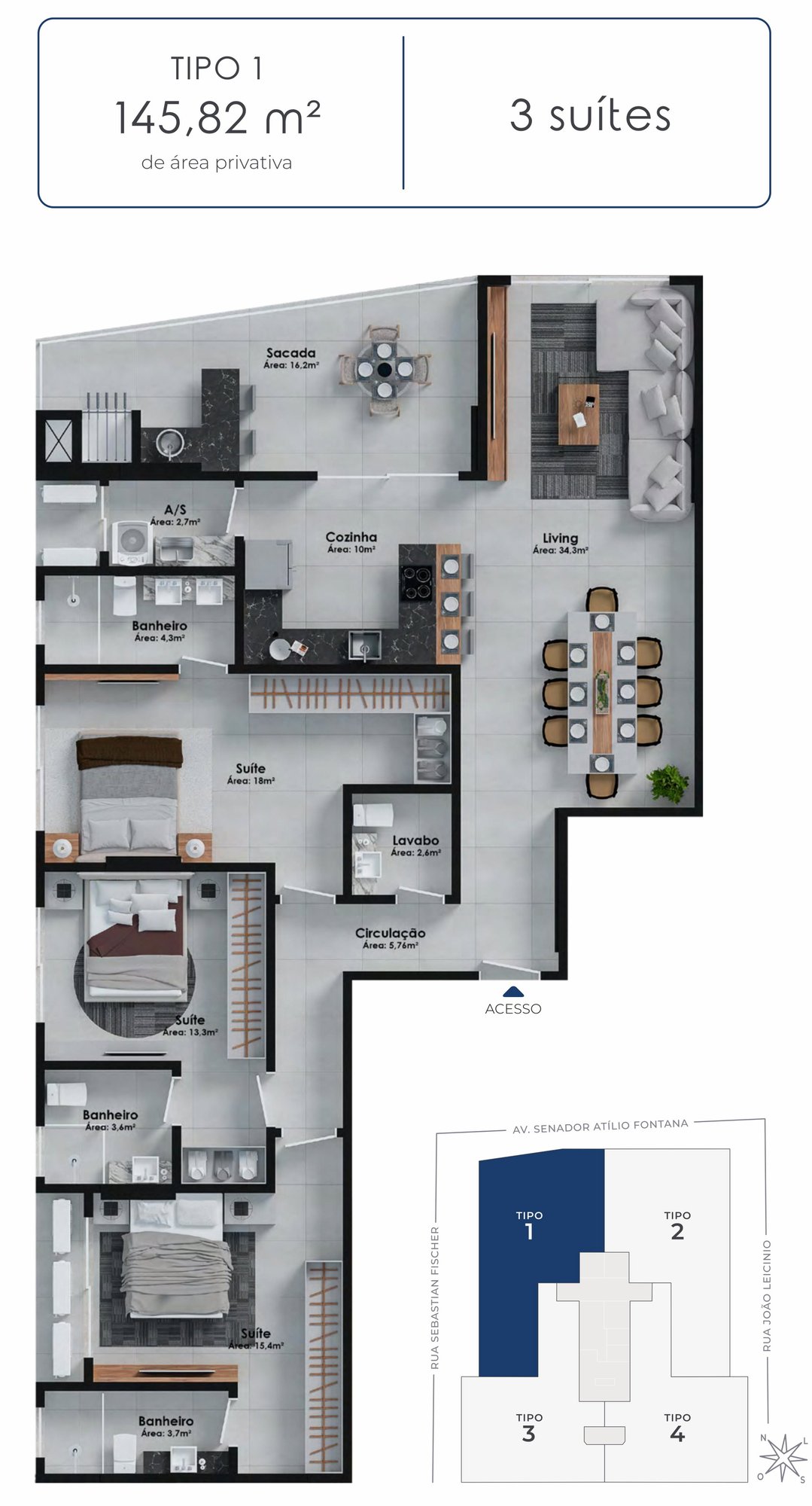 Hudson Park — planta e tipologias 2, BRASA Empreendimentos Imobiliários, Balneário Perequê, Porto Belo SC Hudson Park — planta e tipologias 2, BRASA Empreendimentos Imobiliários, Balneário Perequê, Porto Belo SC