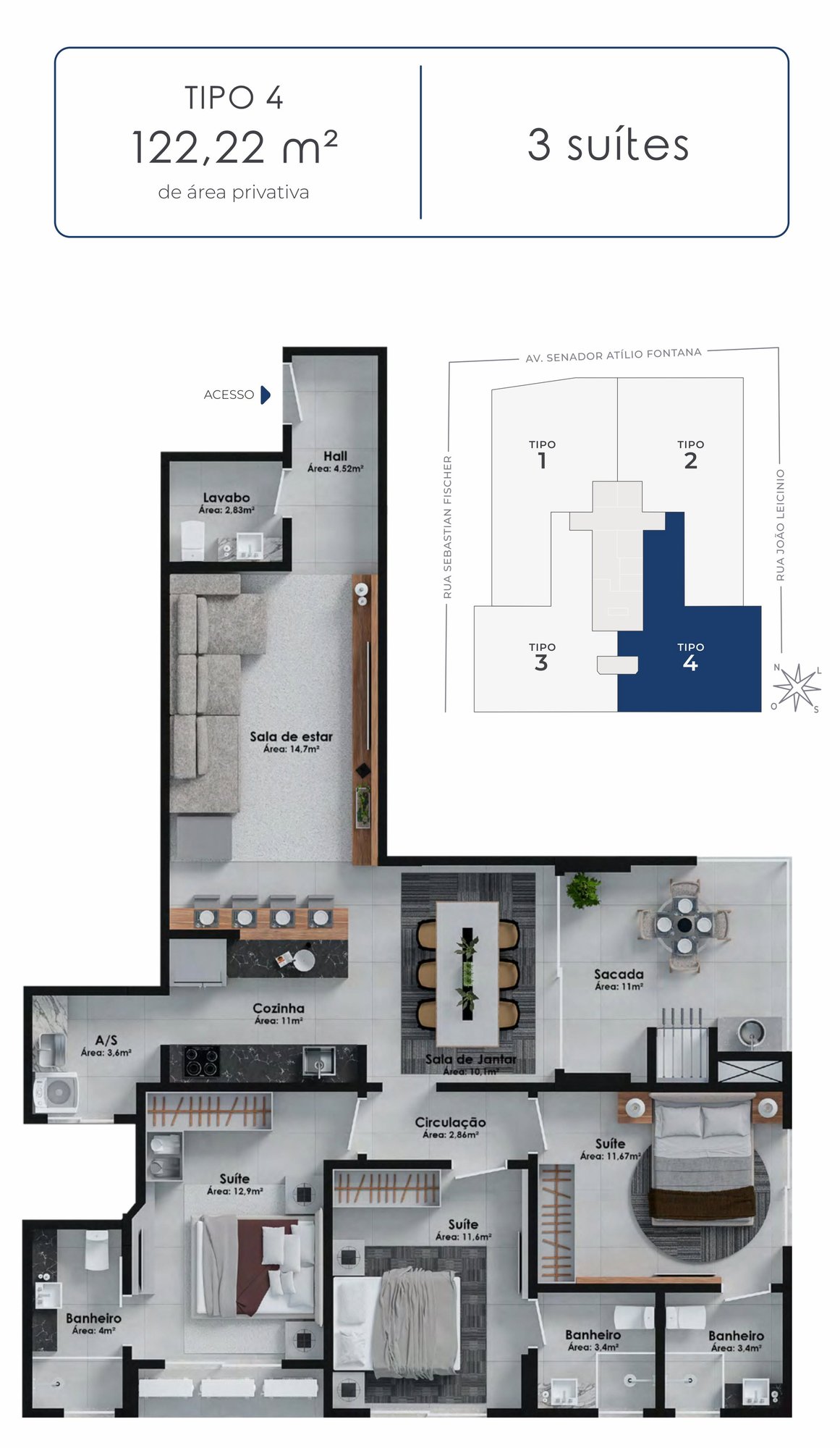Hudson Park — planta e tipologias 5, BRASA Empreendimentos Imobiliários, Balneário Perequê, Porto Belo SC Hudson Park — planta e tipologias 5, BRASA Empreendimentos Imobiliários, Balneário Perequê, Porto Belo SC