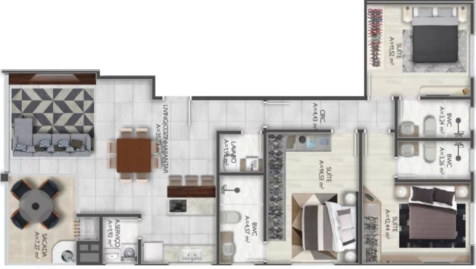 Ilha Bela Residence — fachada e renders 3, Justus Incorporadora, Porto Belo SC