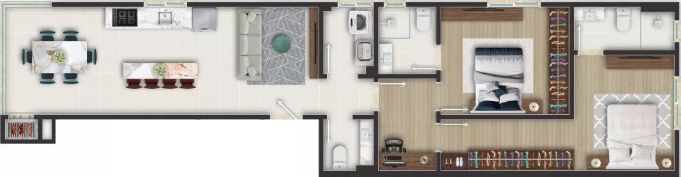 Leblon Residence — fachada e renders 3, Construtora Pro House, Porto Belo SC