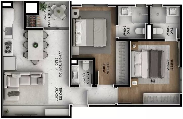 Lumminus Tower — fachada e renders 3, Fornace Empreendimentos, Porto Belo SC Lumminus Tower — fachada e renders 3, Fornace Empreendimentos, Porto Belo SC