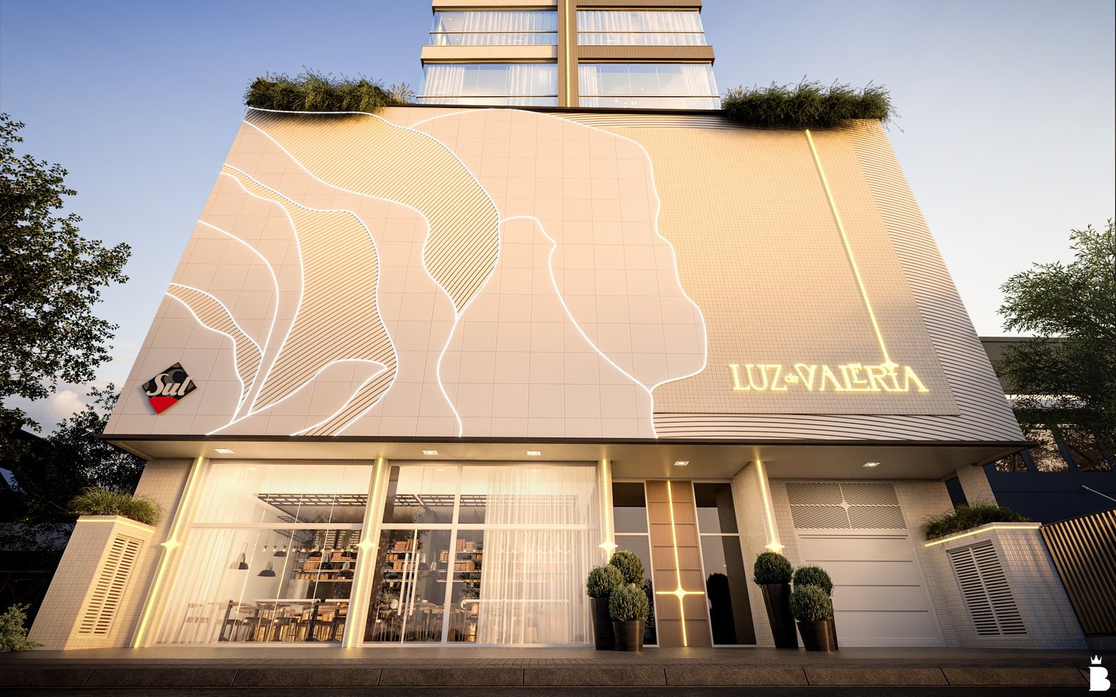 Luz de Valéria — fachada e renders 5, Sul Construtora, Jardim Dourado, Porto Belo SC