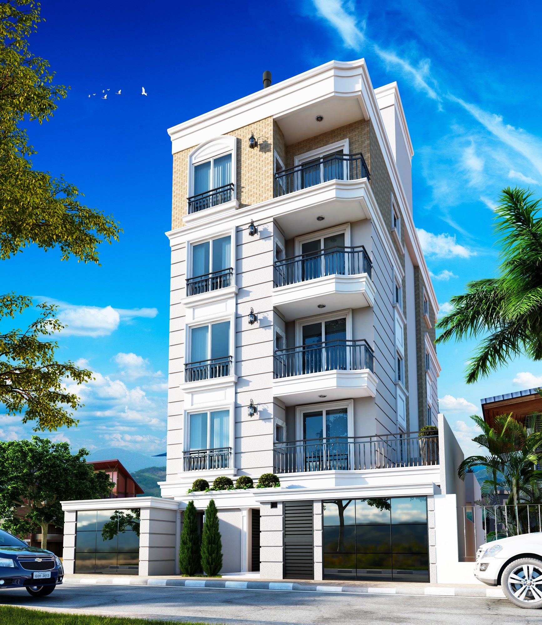 Mozart Residence — fachada e renders, Pro House Construtora, Balneário Perequê, Porto Belo SC