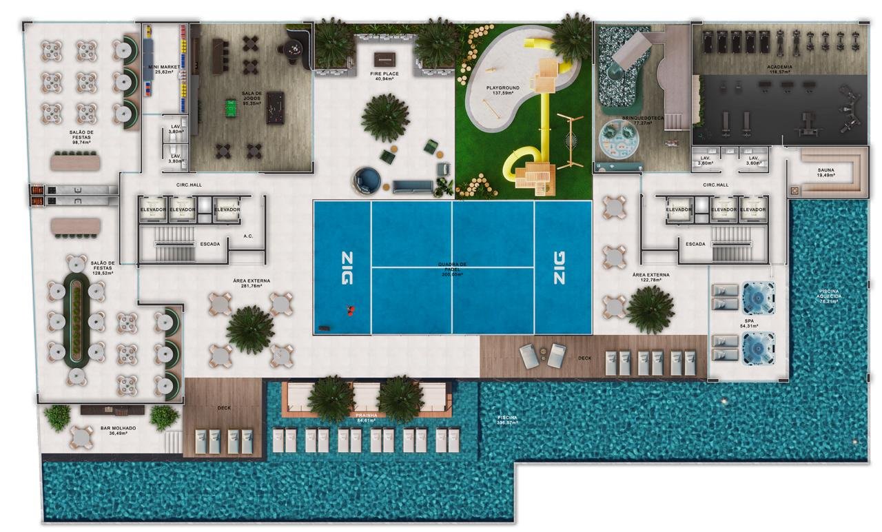 Ocean Avenue Towers — fachada e renders 21, ZIG Empreendimentos, Balneário Perequê, Porto Belo SC