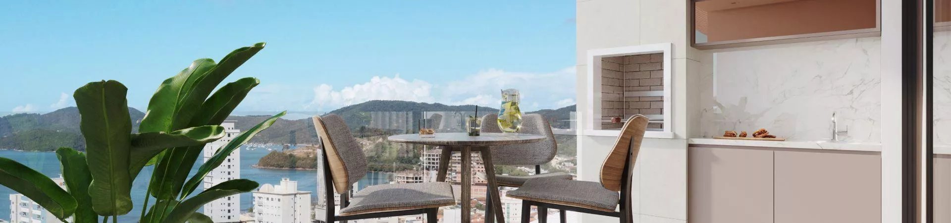 Platja D'en Bossa — fachada e renders 1, Cescon Construtora e Incorporadora, Balneário Perequê, Porto Belo SC