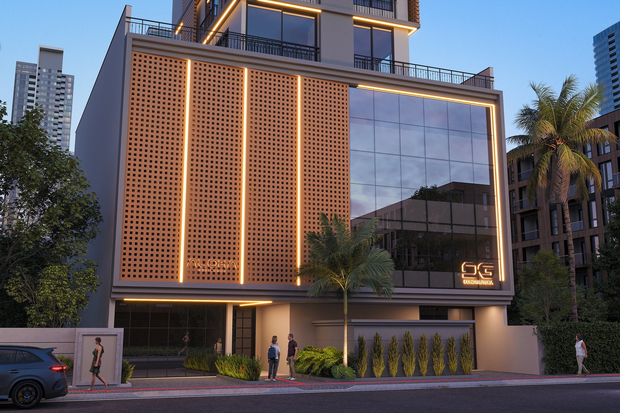 Residencial Aloha — fachada e renders 1, DG Construtora e Incorporadora, Balneário Perequê, Porto Belo SC