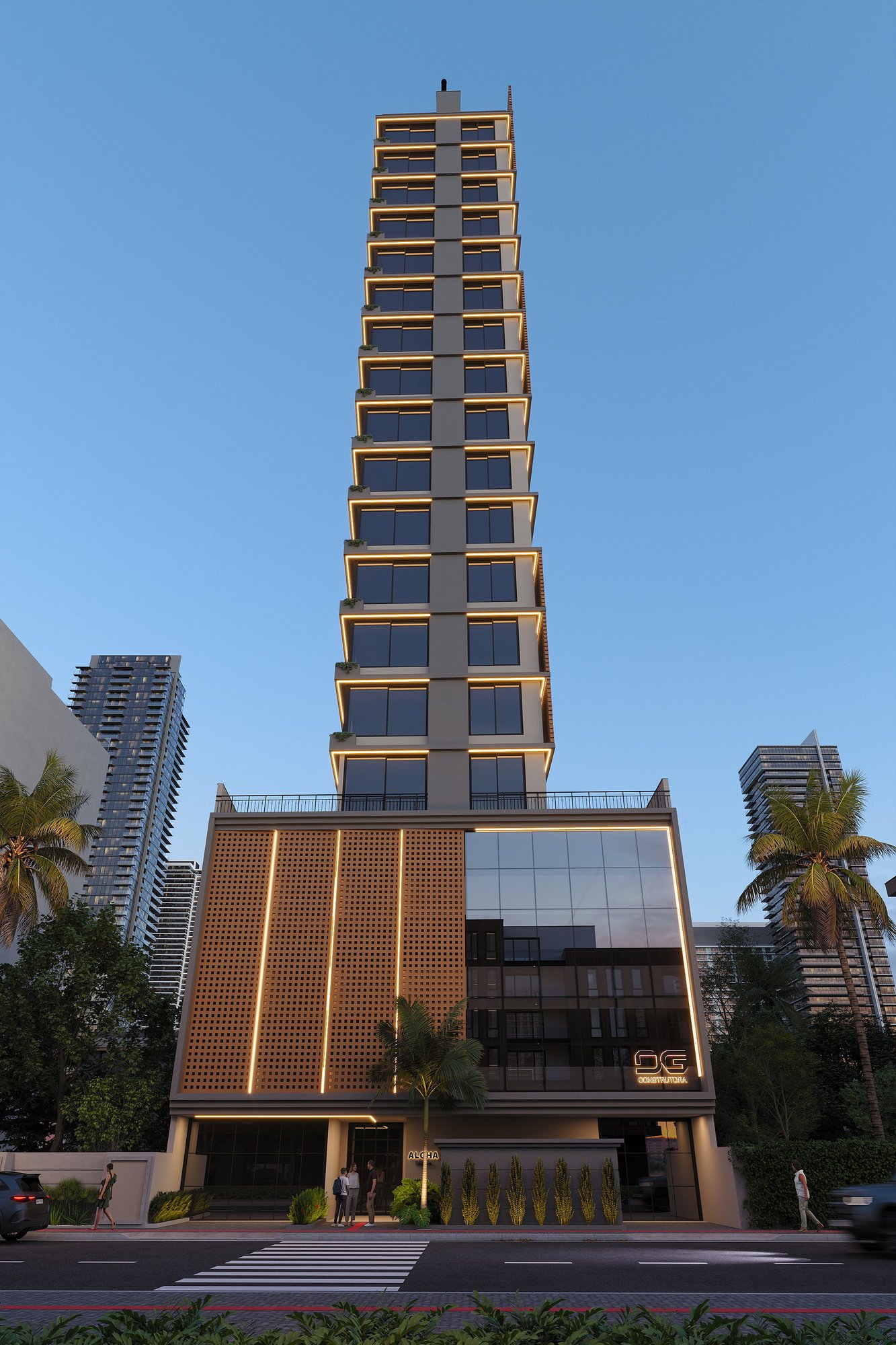 Residencial Aloha — fachada e renders 2, DG Construtora e Incorporadora, Balneário Perequê, Porto Belo SC