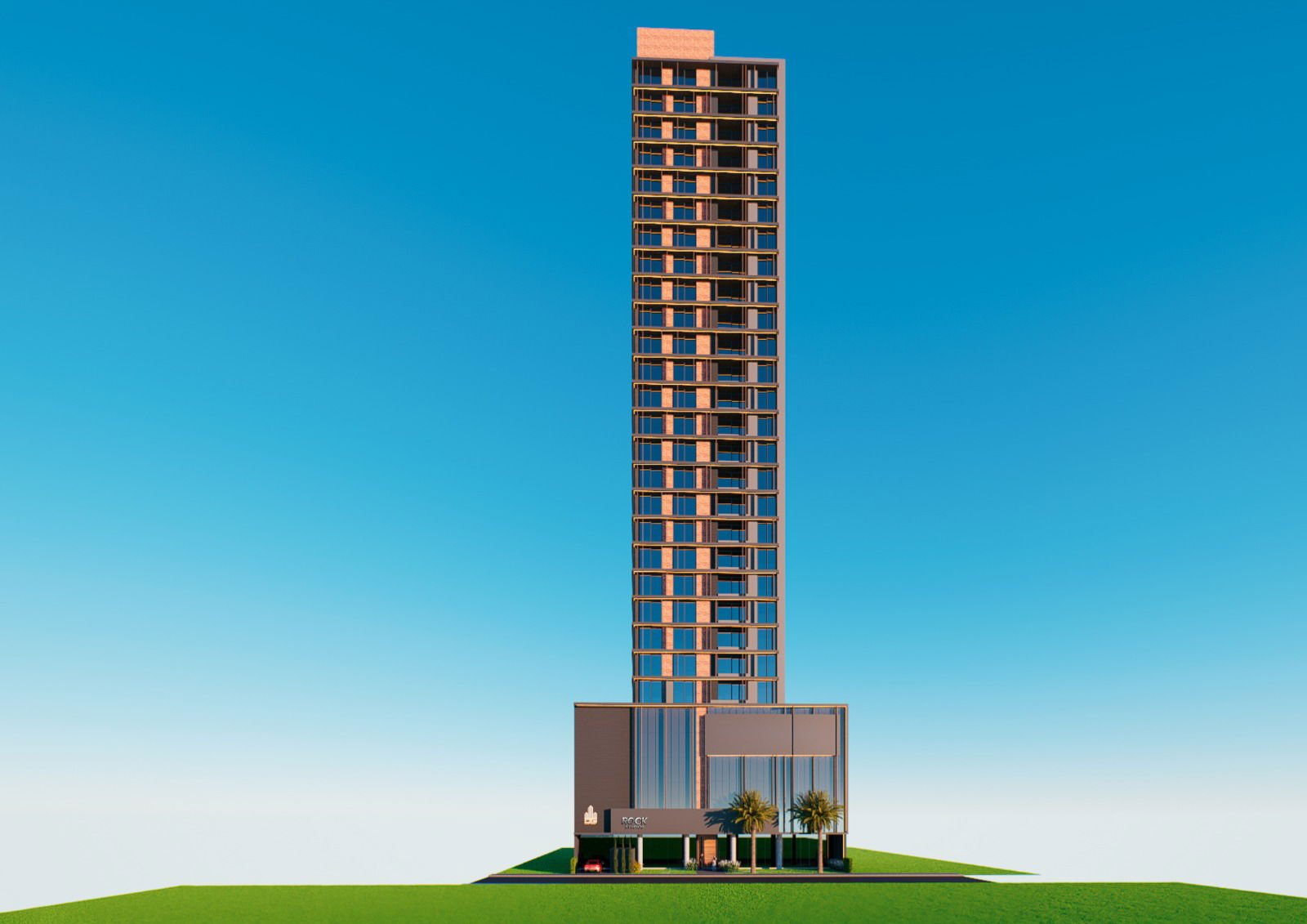Residencial Rock Studios — fachada, DG Construtora & Incorporadora, Balneário Perequê, Porto Belo SC