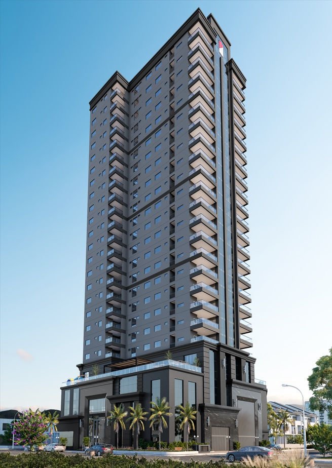 Soltéro — fachada e renders, Ars Kammer, Balneário Perequê, Porto Belo SC